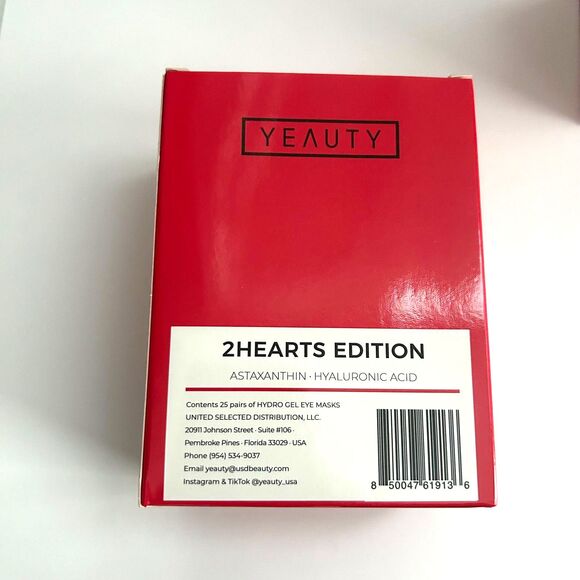 Yeauty Beauty 2Hearts Hydro Gel Under Eye Masks 5 boxes of 25 Pair 125 Total - Picture 2 of 4